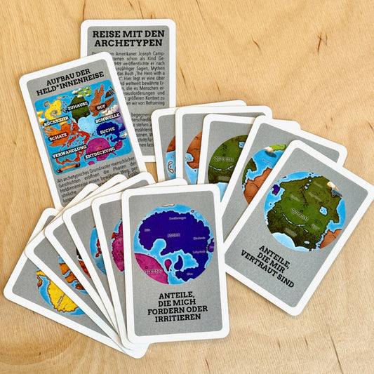Fragekarten Heldenreise der Persönlichkeitsanteile – 11 Karten zur Arbeit mit Archetypen im Coaching-Prozess