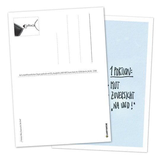 Postkarte „1 Portion Mut“