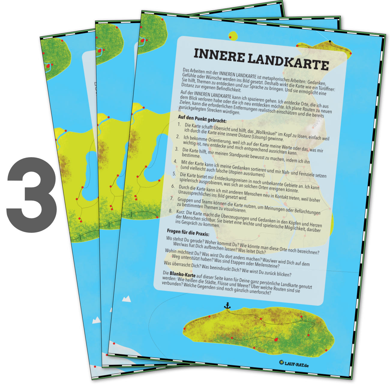 Landkarte für Coaching und Befindlichkeit von Lauf-Rat