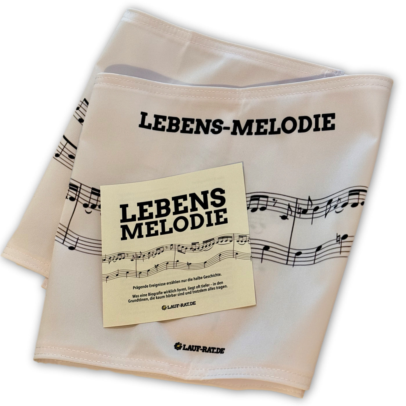 Biografie Methode "Lebens-Melodie" auf rPET Stoff mit Anleitung von Lauf-Rat
