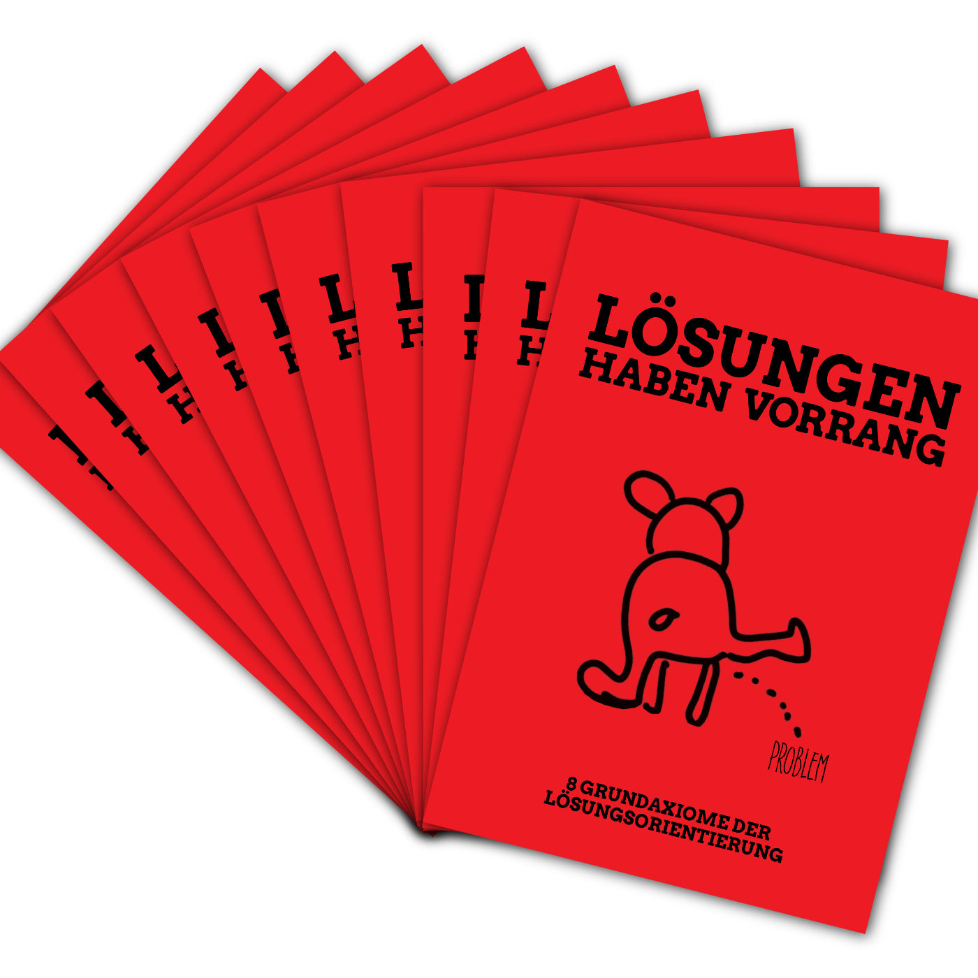 Postkarte „Lösungen haben Vorrang" im 10er-Pack – für den regelmäßigen Einsatz in Coaching und Supervision