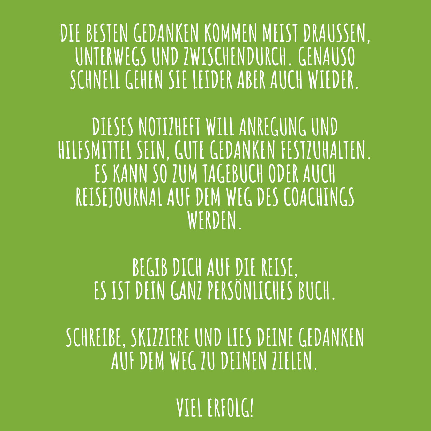 Skizzenheft, Notizheft oder Tagebuch für Coaching und systemische Supervision