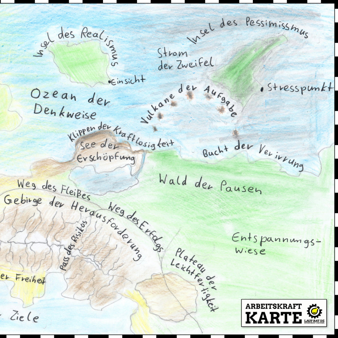 Landkarte für Befindlichkeit zum Ausdrucken