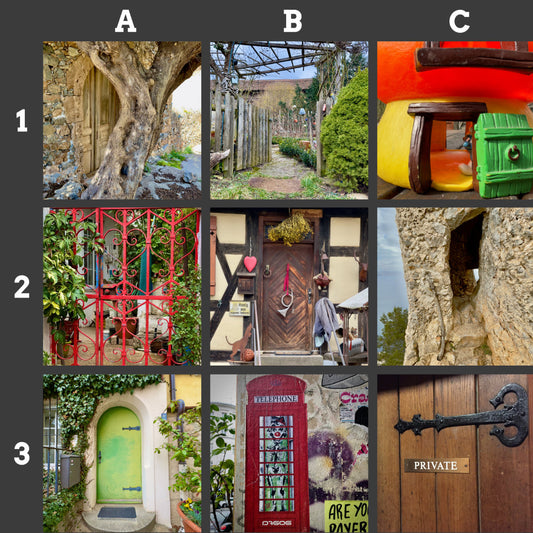 Kostenlose Bildkarten mit Türen für Online-Coaching