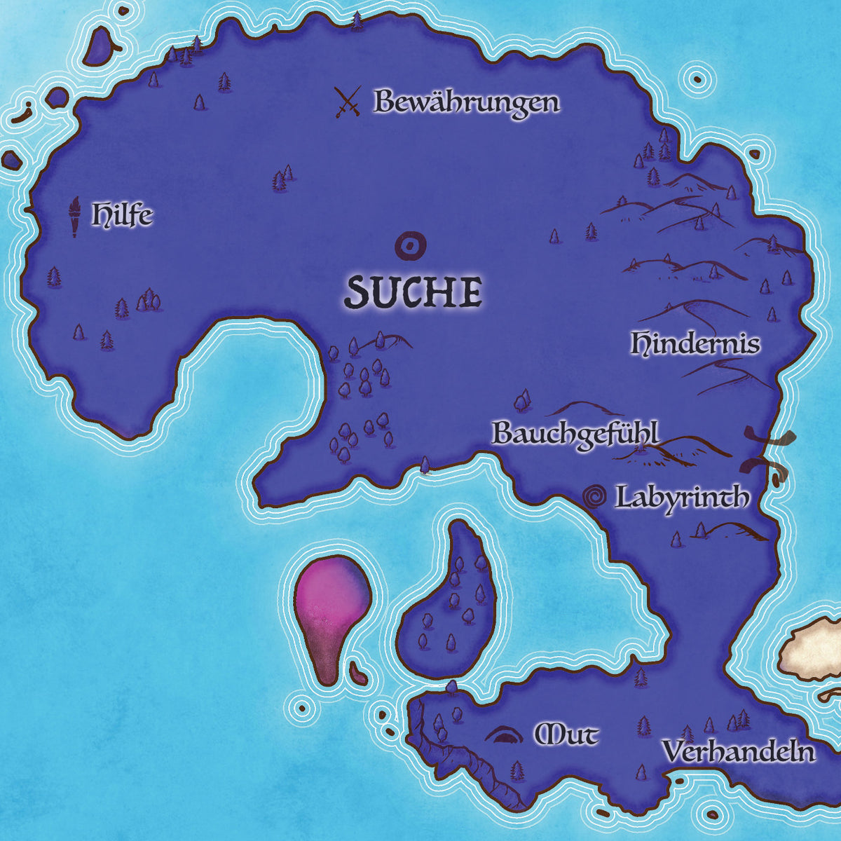 Visualisierung der Heldenreise-Phase „im Bauch des Walfischs“
