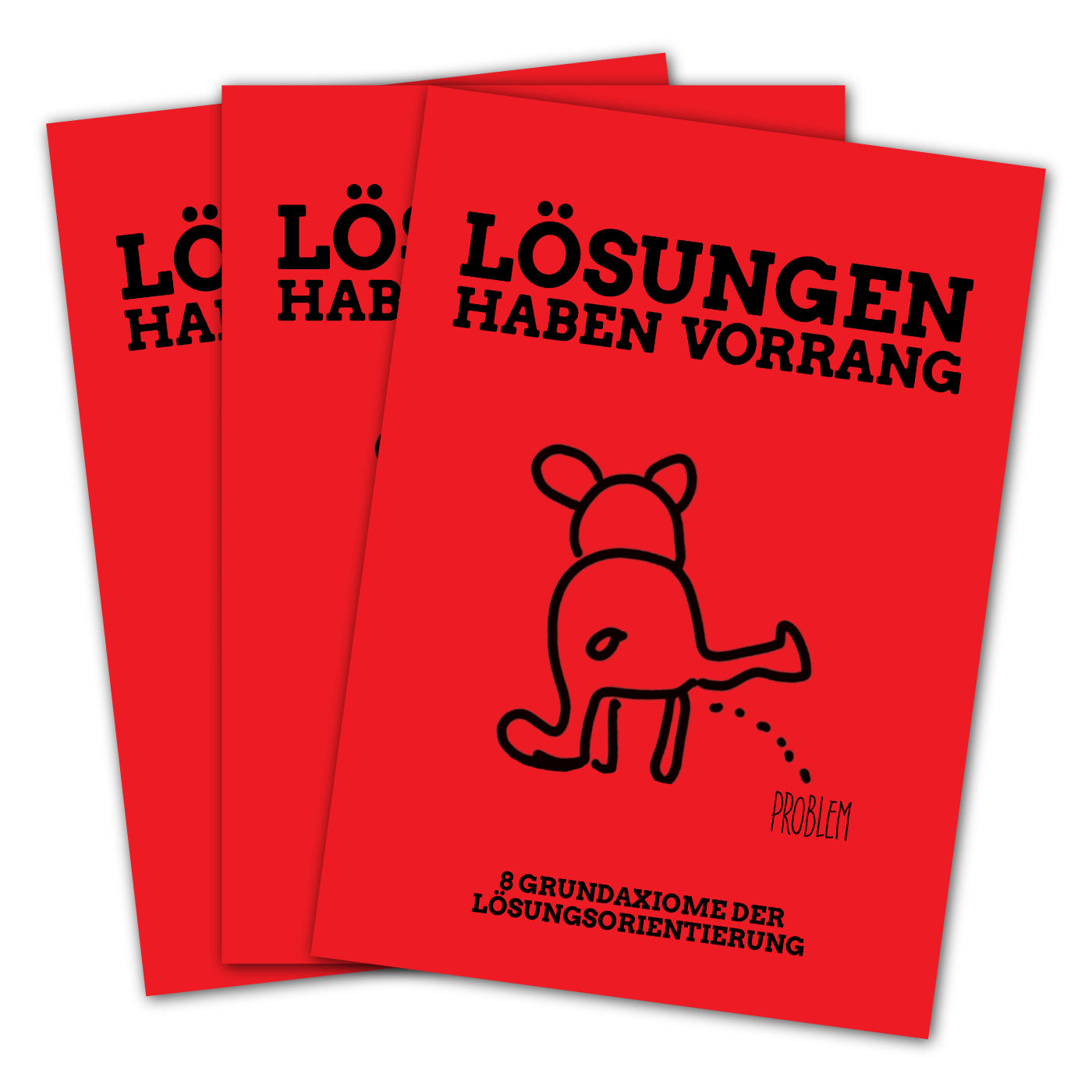 Postkarte „Lösungen haben Vorrang" im 3er-Pack – für Coaching, Supervision und als Give-Away in Seminaren