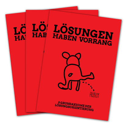 Postkarte „Lösungen haben Vorrang" im 3er-Pack – für Coaching, Supervision und als Give-Away in Seminaren