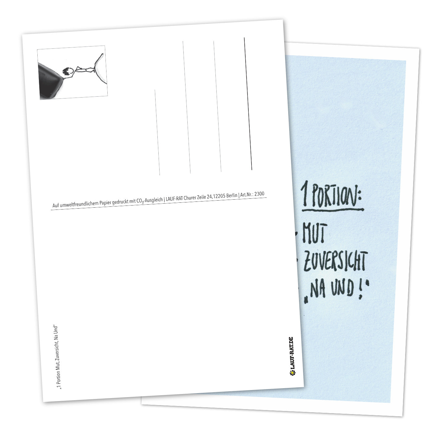 Postkarte „1 Portion Mut“