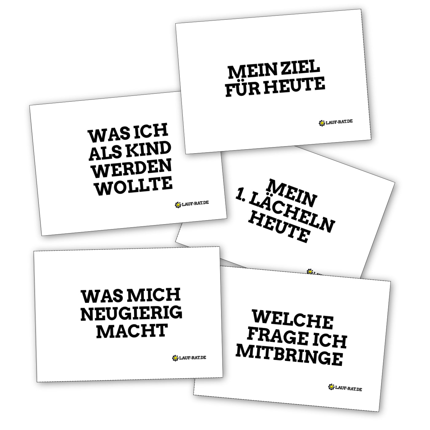 PDF mit Einstiegsfragen für Seminare und Workshops ausgedruckt ausgelegt