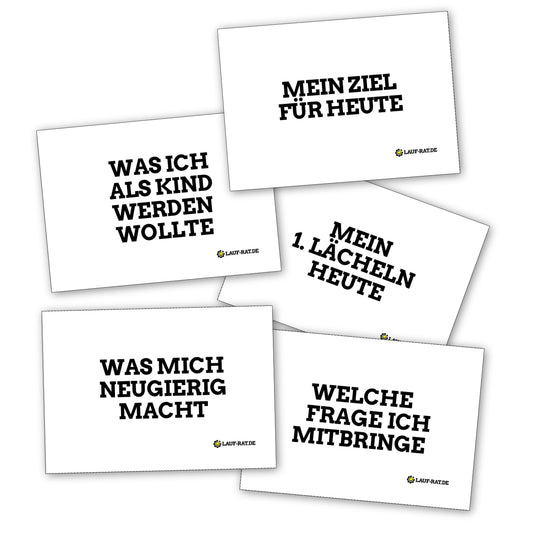 PDF mit Einstiegsfragen für Seminare und Workshops ausgedruckt ausgelegt