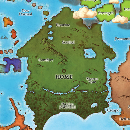 Systemic Hero’s Journey coaching map made from recycled PET, used for reflection on challenges, crisis, grief, and transformation