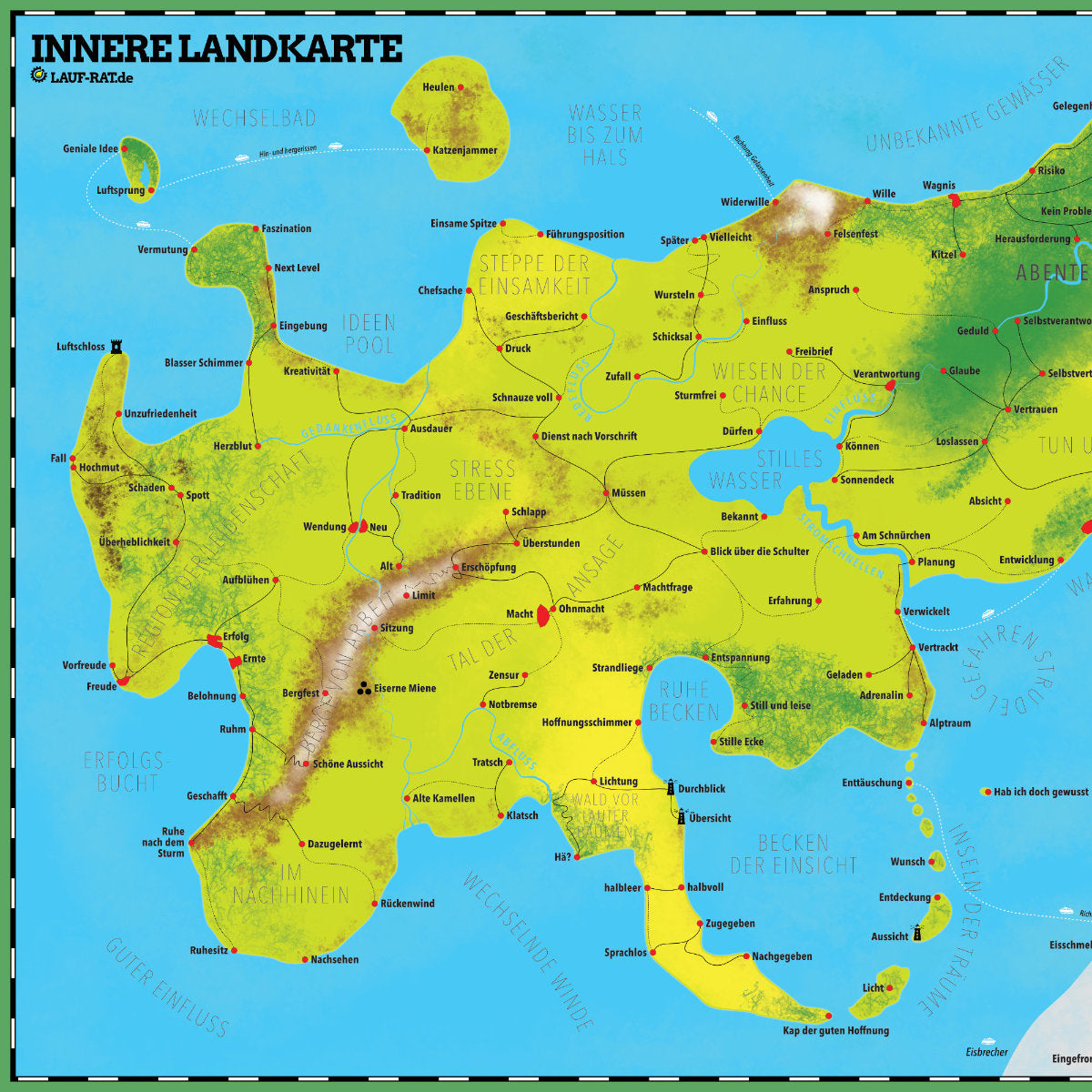 Die Innere Landkarte als große Stoffkarte für Supervision, Coaching und Seminar