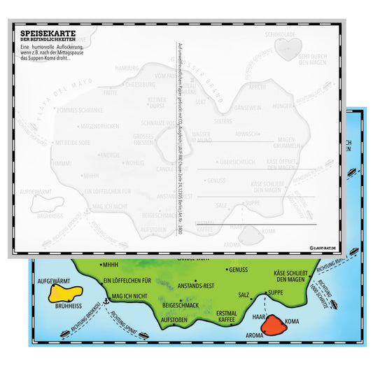 DIN-A6 Postkarte für Auflockerung nach der Mittagspause, Reflexion von Befindlichkeiten im Einzel- und Gruppen-Coaching