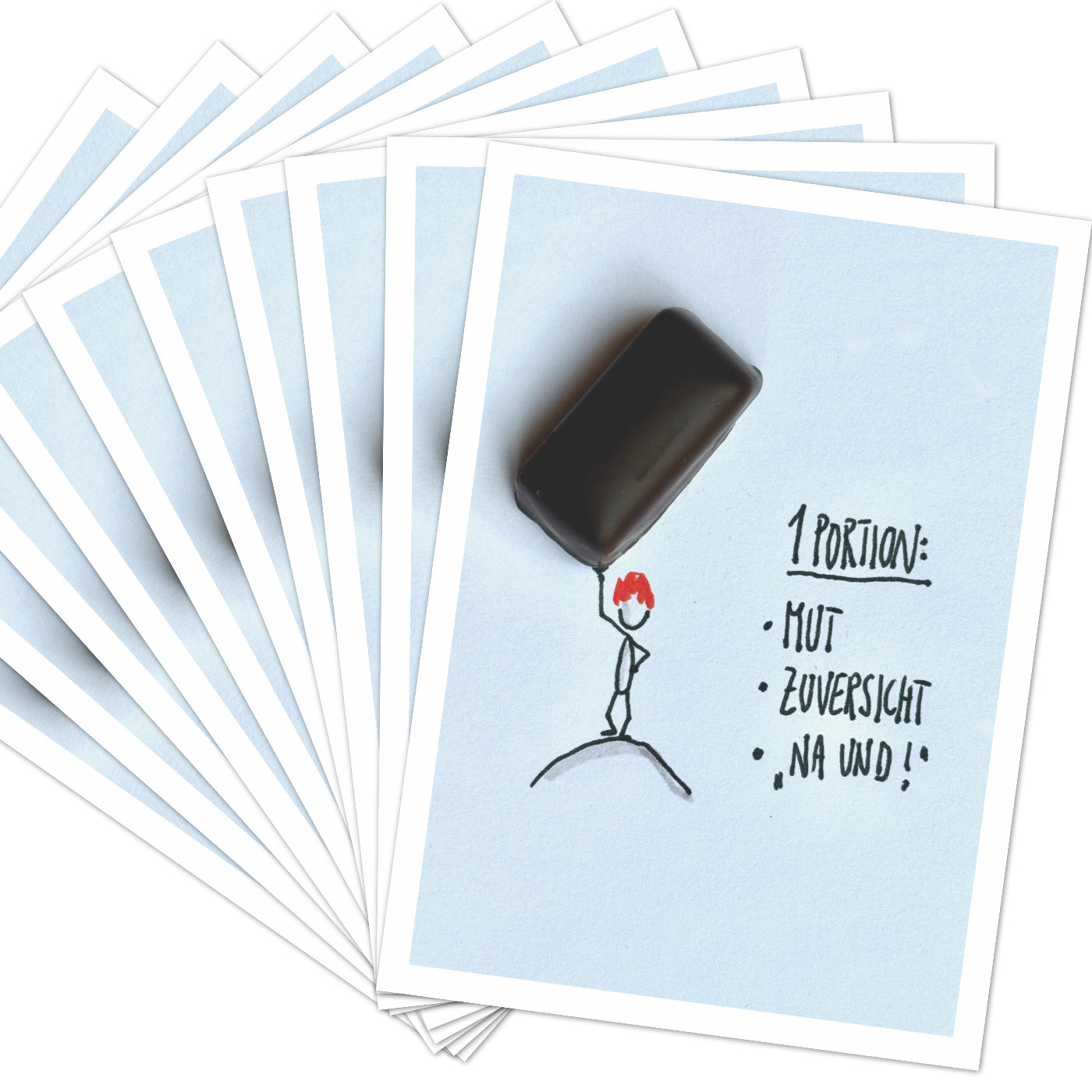Postkarte „1 Portion Mut“
