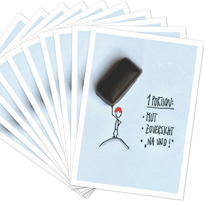 Postkarte „1 Portion Mut“