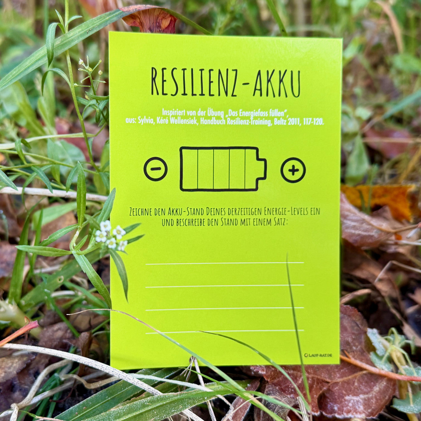 Postkarte zur abgewandelten Methode „das Energiefass füllen“