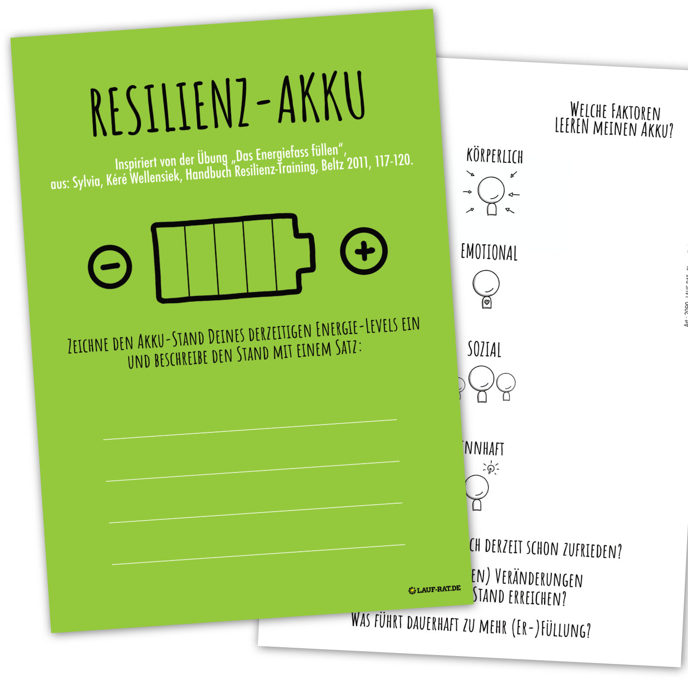 Resilienz-Postkarte zur Methode „das Energie-Fass füllen“
