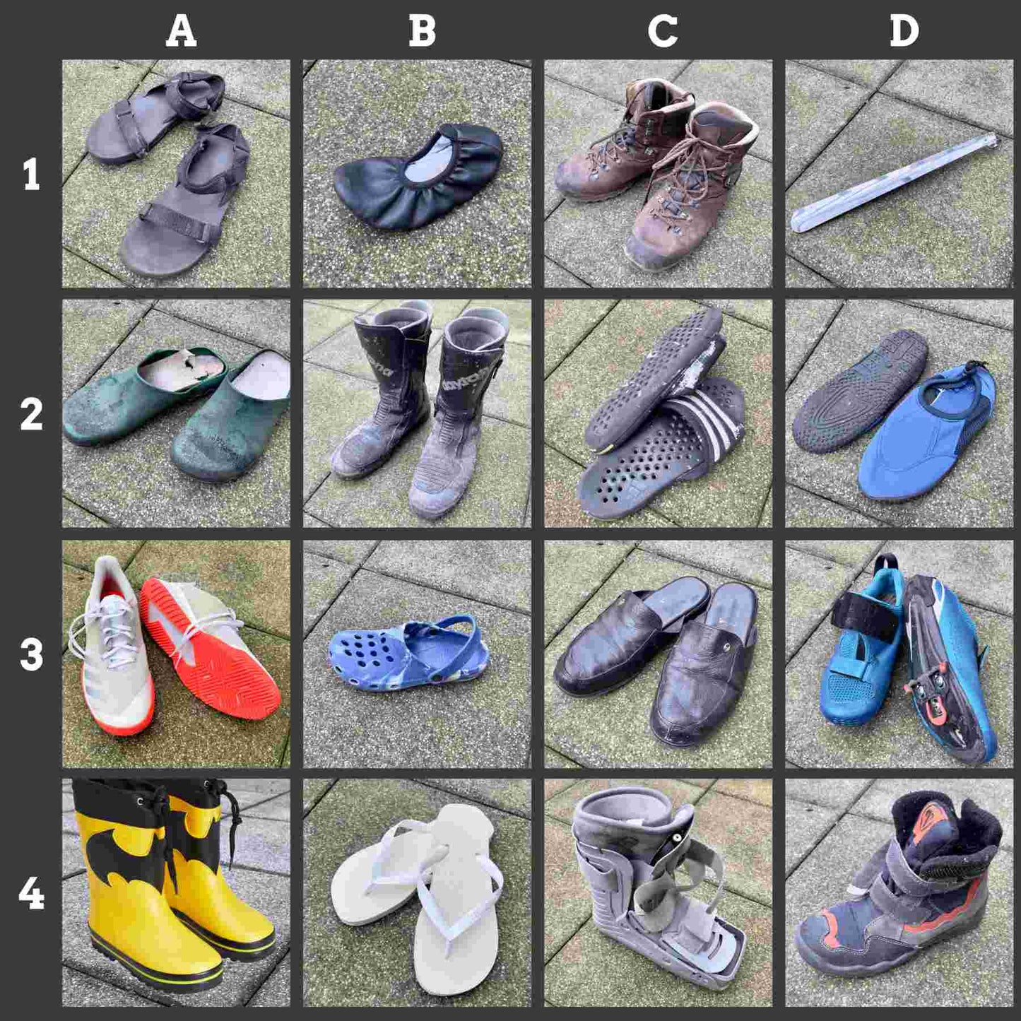 Online-Version der Postkarten-Methode für den Gesprächs-Einstieg. 28 unterschiedliche Paar Schuhe für Stimmung und Befindlichkeit